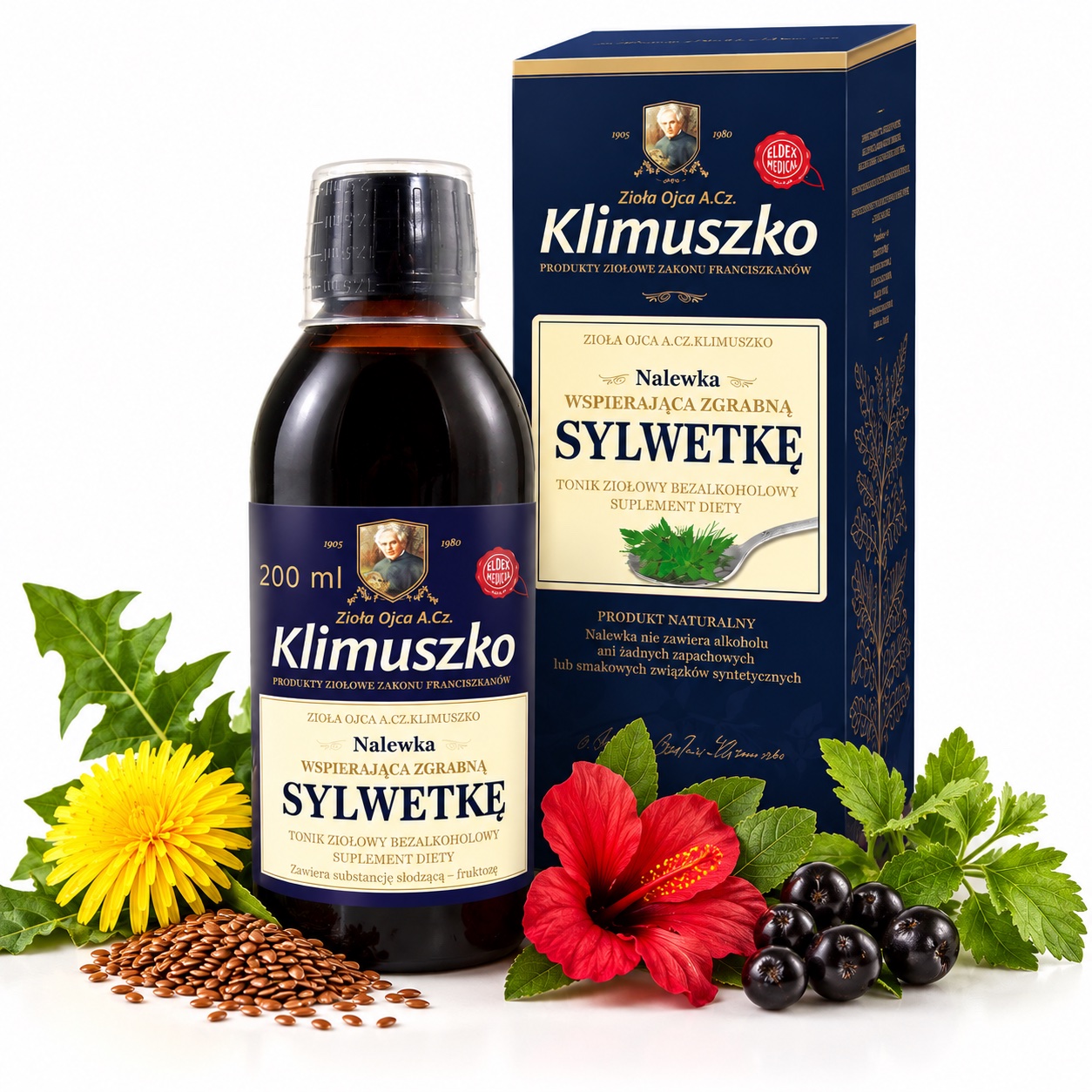 Nalewka wspierająca zgrabną sylwetkę | Zioła Ojca Klimuszko 200 ml