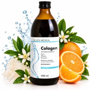 COLAGEN ELDEX MEDICAL – Kolagen do Picia z Witaminą C na Skórę, Włosy i Paznokcie | 500 ml