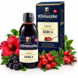 Nalewka na Serce Ojca Klimuszki – Bezalkoholowy Tonik Ziołowy z Głogiem i Aronią 200 ml