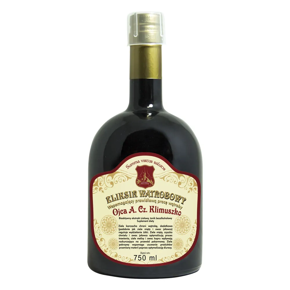 Eliksir Wątrobowy wspomagający prawidłową pracę wątroby 750ml