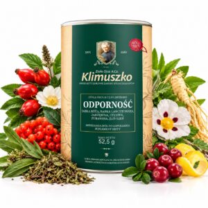 Mieszanka Ziołowa na ODPORNOŚĆ Ojca Klimuszko – z Dziką Różą, Czystkiem i Żeń-Szeniem | 30 saszetek, 52,5 g