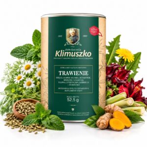 Mieszanka ziołowa TRAWIENIE Ojca Klimuszko – Wsparcie Żołądka z Miętą, Rumiankiem i Koprem Włoskim | 30 saszetek, 52,5 g