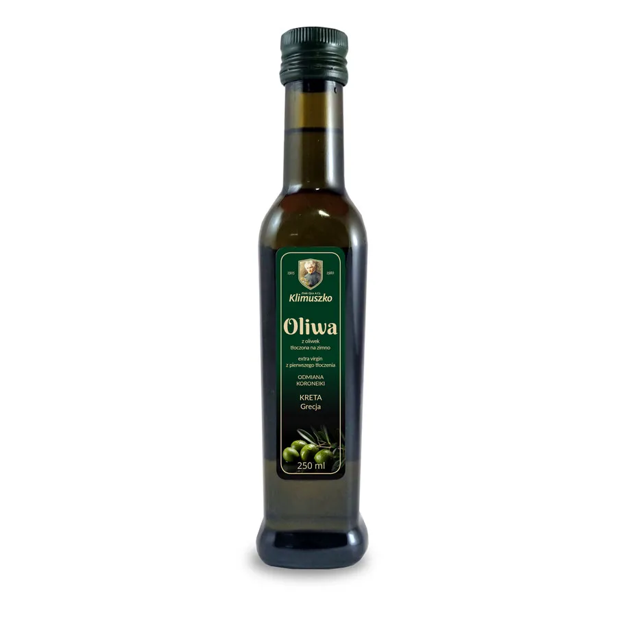 Oliwa z oliwek z Krety, odmiana Koroneiki, tłoczona na zimno 250ml