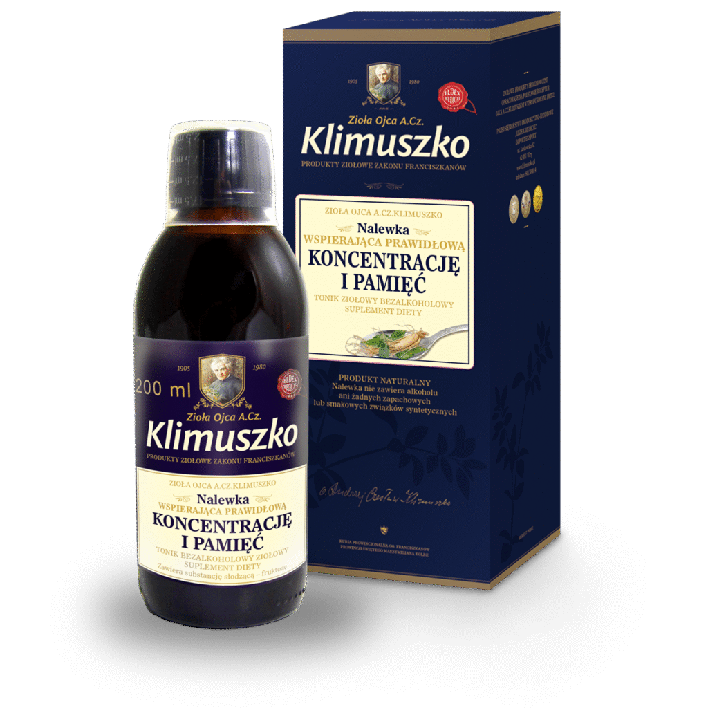 Nalewka wspierająca prawidłową koncentrację i pamięć 200ml