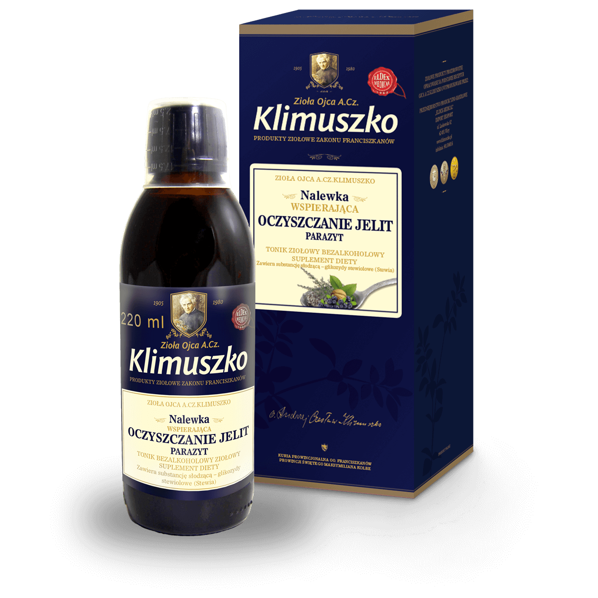 Zioła Ojca A.Cz.Klimuszko - Nalewka wspierająca oczyszczanie jelit - Herbis Antiparasitis